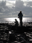 SX25474 Jenni and Libby on Llantwit Major beach.jpg